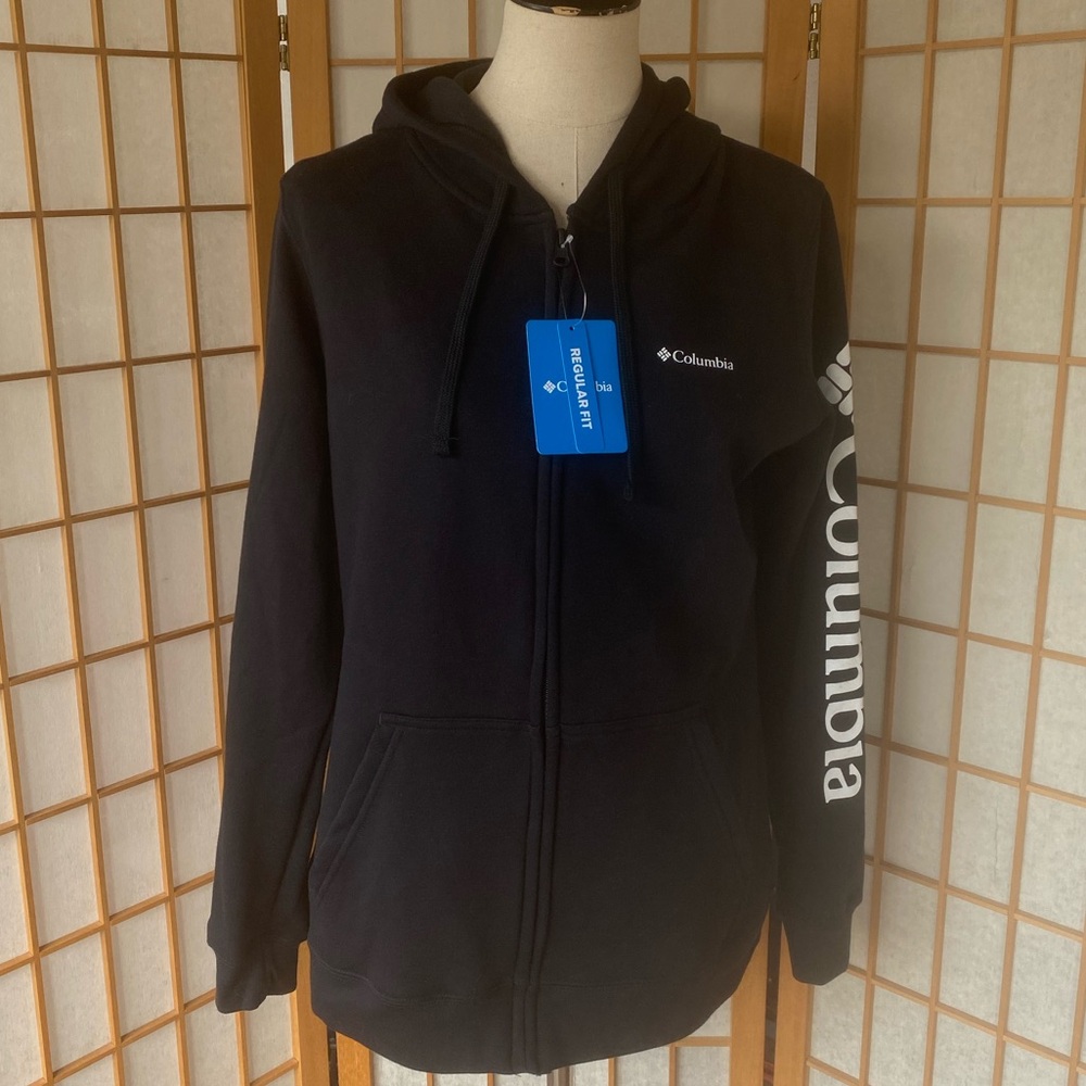 Columbia Black Cape Lacey Graphic Full Zip Hoodie Womens SZ L NWT - Picture 2 of 15